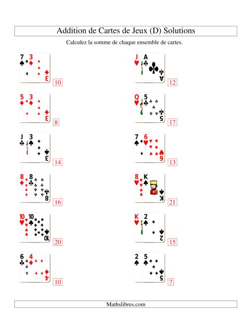 Addition de deux cartes de jeu (D) page 2
