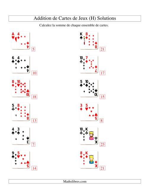 Addition de deux cartes de jeu (H) page 2