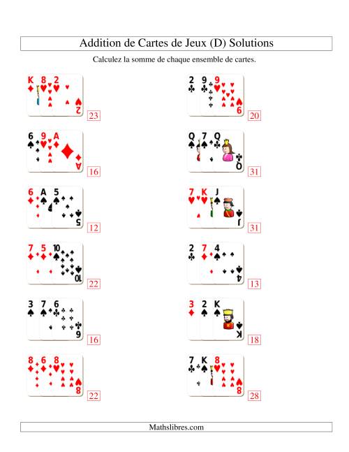 Addition de trois cartes de jeu (D) page 2