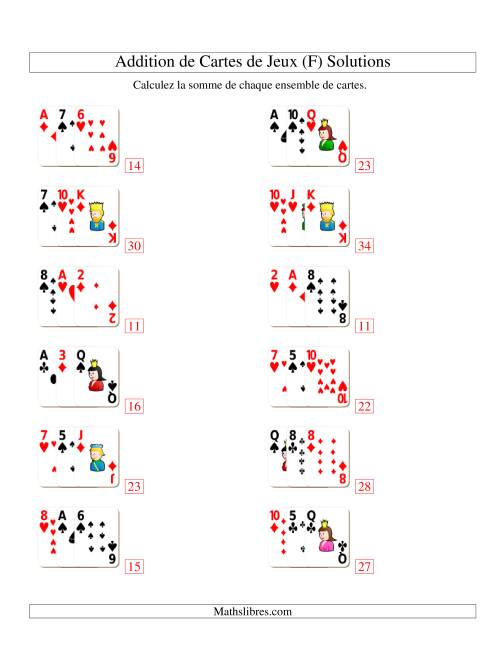 Addition de trois cartes de jeu (F) page 2