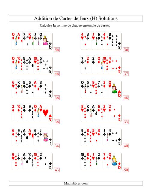 Addition de six cartes de jeu (H) page 2