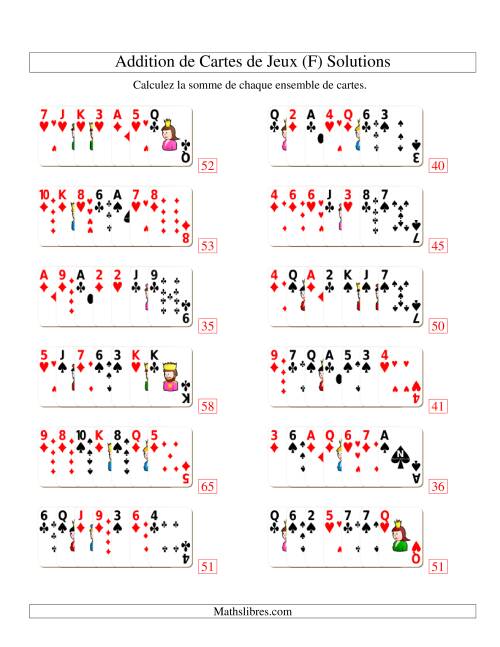 Addition de sept cartes de jeu (F) page 2