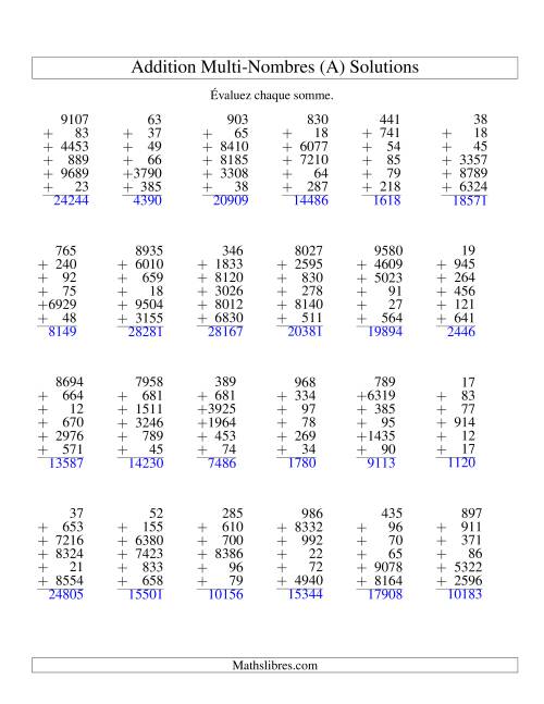 Addition de six nombres à chiffres variés (A) page 2