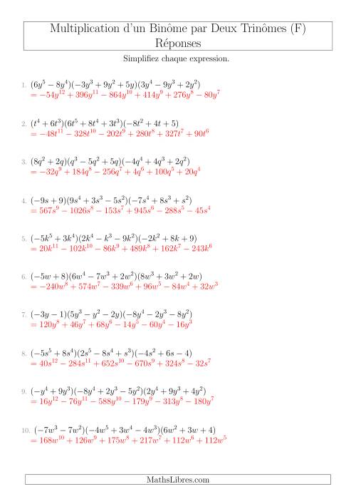 Multiplication d’un Binôme par Deux Trinômes (F) page 2