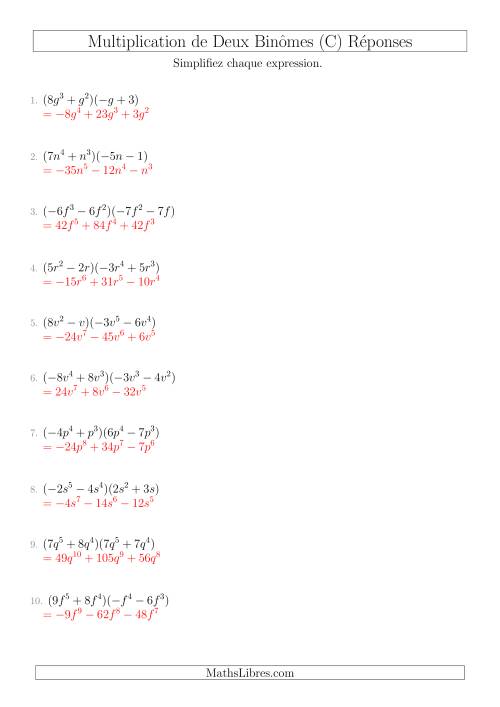 Multiplication de Deux Binômes (C) page 2