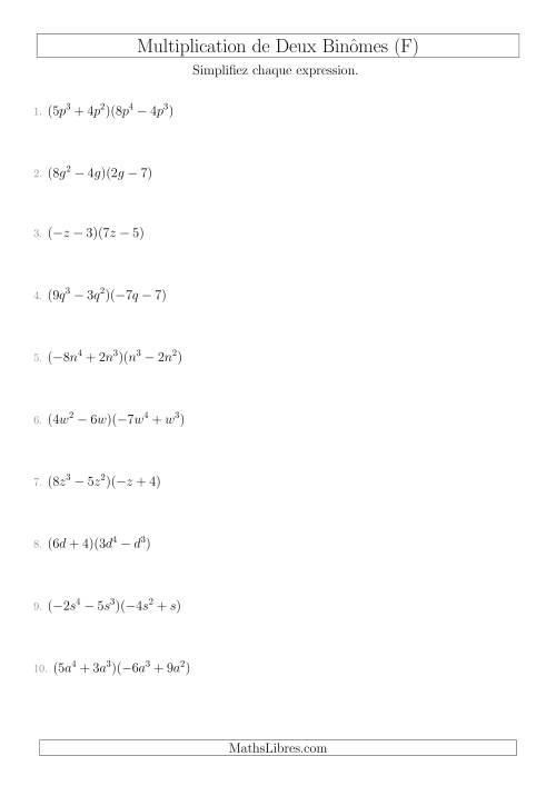 Multiplication de Deux Binômes (F)