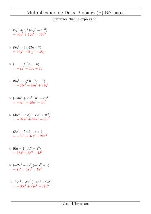Multiplication de Deux Binômes (F) page 2