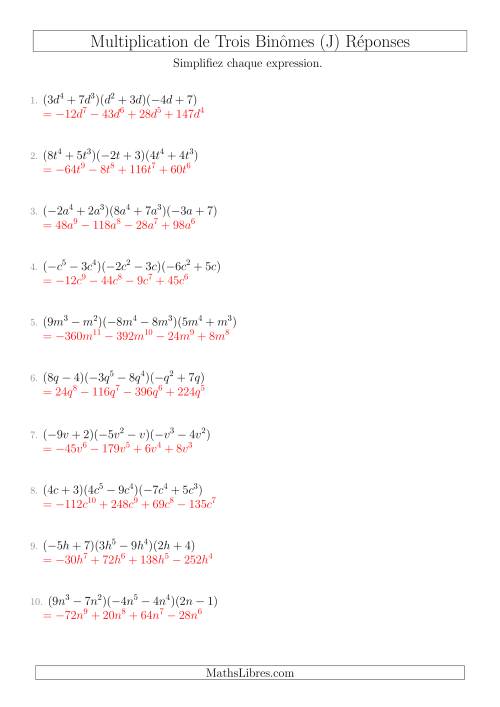 Multiplication de Trois Binômes (J) page 2
