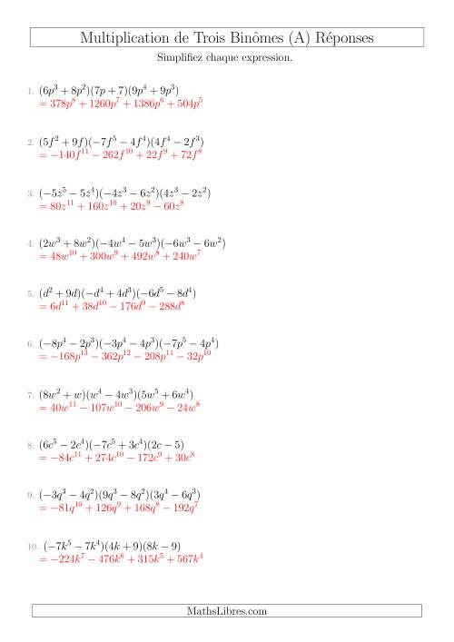 Multiplication de Trois Binômes (Tout) page 2