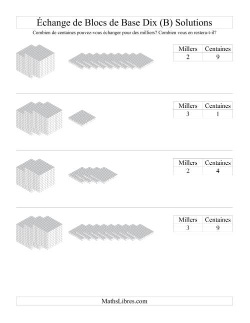 Échange de blocs de centaines pour cubes de milliers (B) page 2
