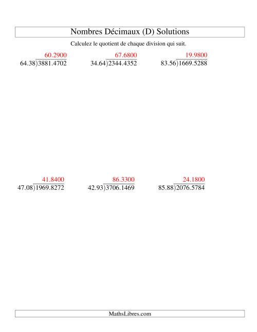 Division de nombres décimaux (10,01 à 10,99) (D) page 2