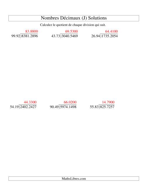 Division de nombres décimaux (10,01 à 10,99) (J) page 2
