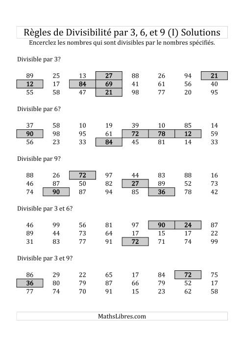 Divisibilité par 3, 6 et 9 -- 2-chiffres (I) page 2