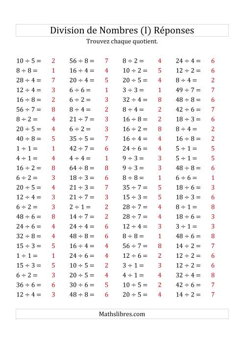Division de Nombres Jusqu'à 64 (I) page 2