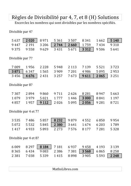 Divisibilité par 4, 7 et 8 -- 4-chiffres (H) page 2