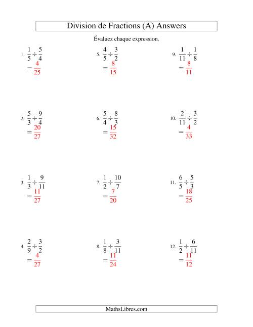 Division de Fractions Impropres (A) page 2