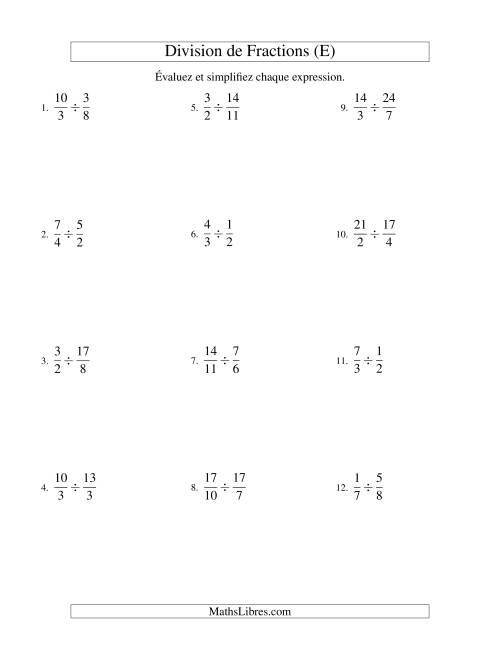 Division et Simplification de Fractions Impropres (E)