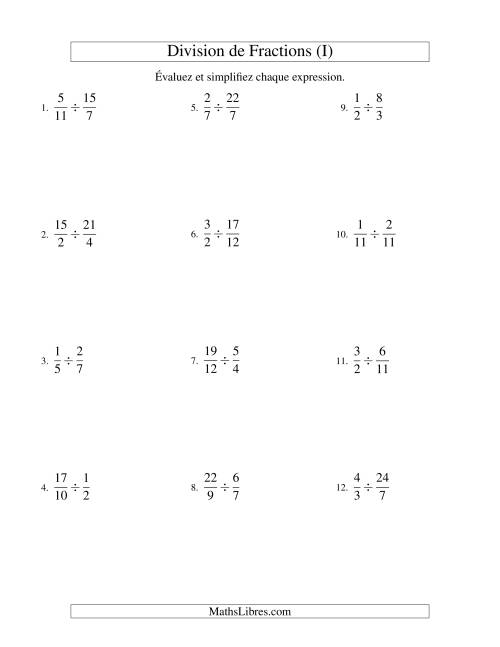 Division et Simplification de Fractions Impropres (I)