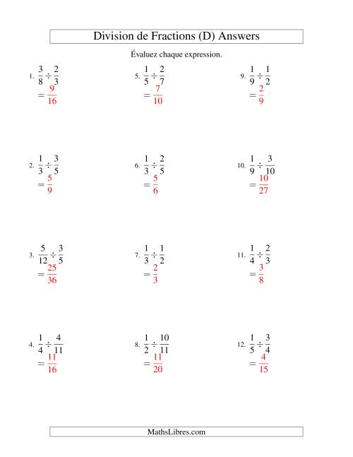 Division et Simplification de Fractions Propres (D) page 2