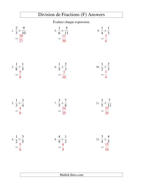 Division et Simplification de Fractions Propres (F) page 2