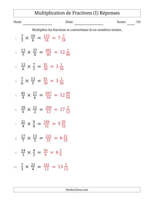 Multiplier Deux Fractions Impropres (I) page 2