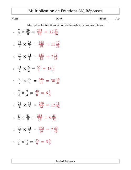 Multiplier Deux Fractions Impropres (Tout) page 2