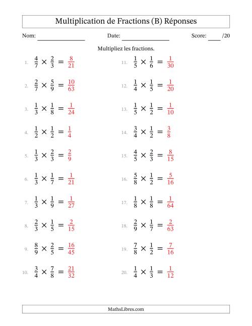 Multiplier Deux Fractions Propres (B) page 2