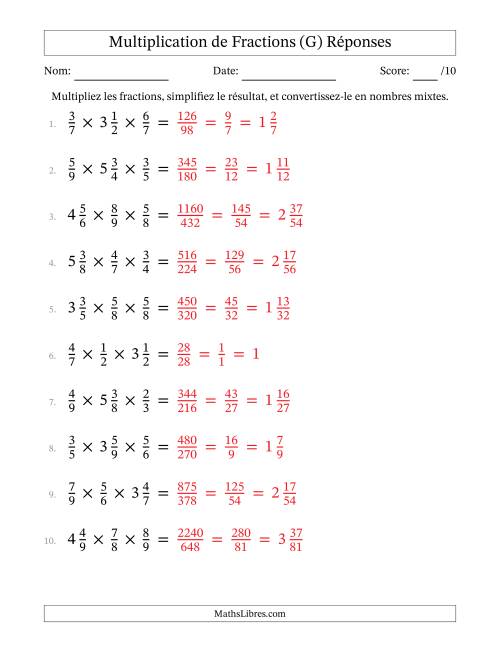 Multiplier fractions propres par quelques fractions mixtes (trois facteurs) (G) page 2
