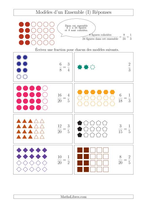 Représentation des Fractions avec des Modèles d'un Ensemble Jusqu'aux Cinquièmes (I) page 2