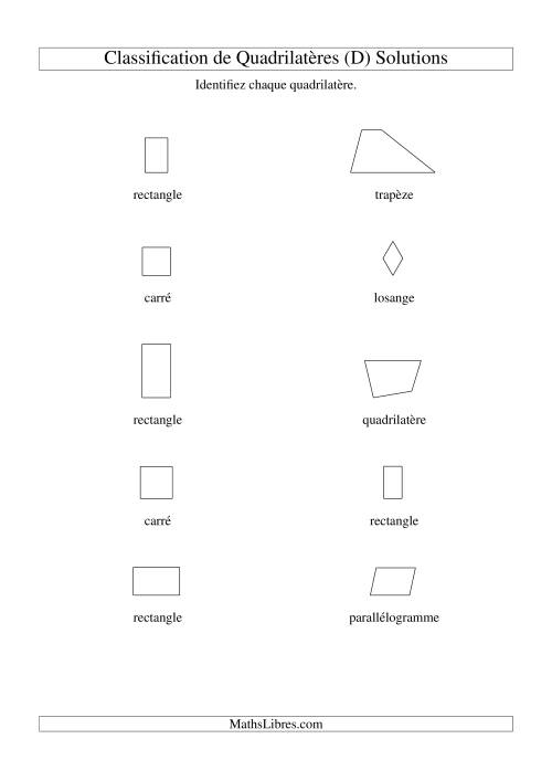 Classification de quadrilatères (carrés, rectangles, parallélogrammes, trapèzes, losanges et non-définis) (D) page 2