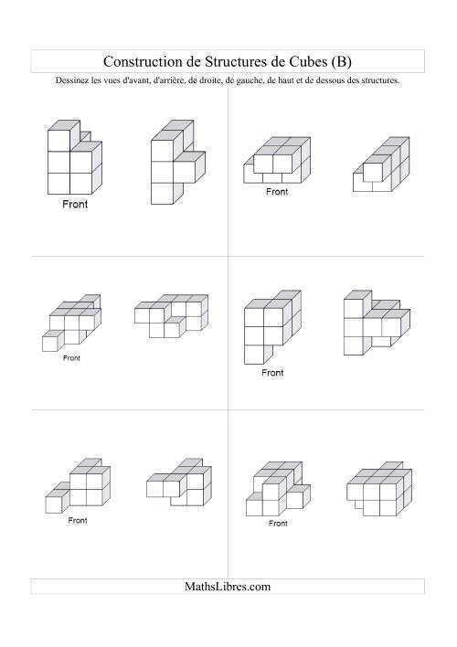 Vues de côté de structures de cubes (B) page 2
