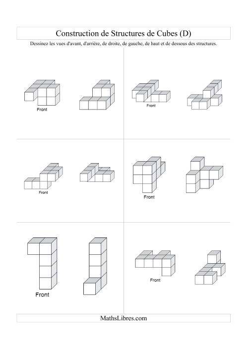 Vues de côté de structures de cubes (D) page 2