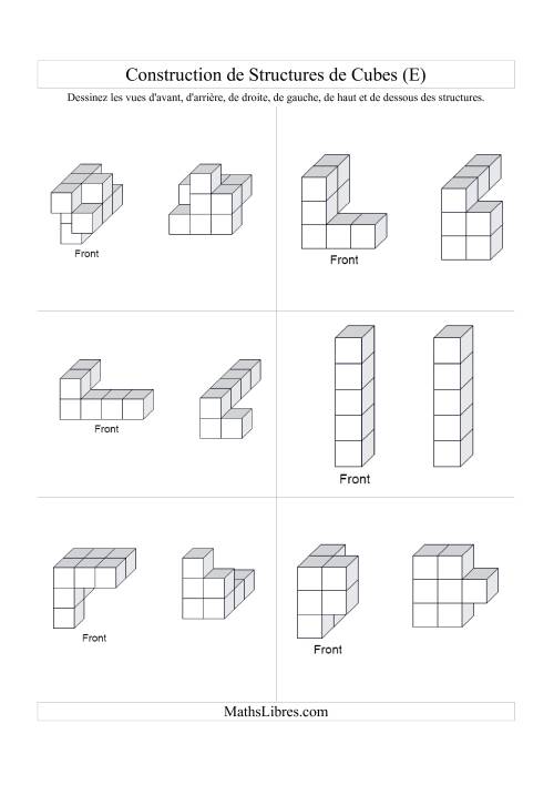 Vues de côté de structures de cubes (E) page 2