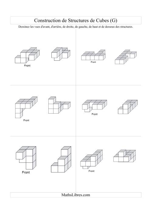 Vues de côté de structures de cubes (G) page 2