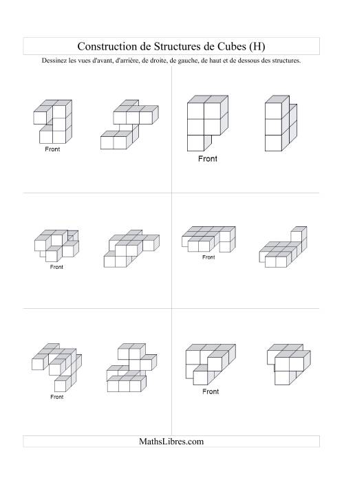 Vues de côté de structures de cubes (H) page 2