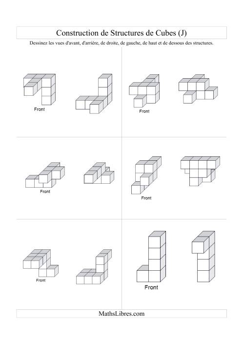 Vues de côté de structures de cubes (J) page 2