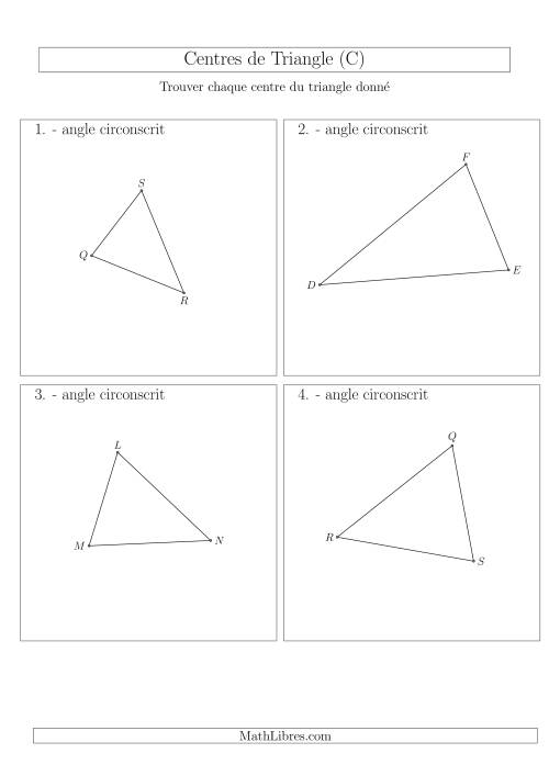 Angles Circonscrits des Triangles Aiguës (C)
