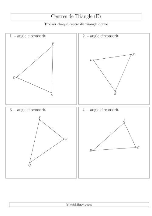Angles Circonscrits des Triangles Aiguës (E)