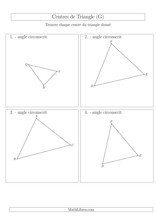 Angles Circonscrits des Triangles Aiguës (G)