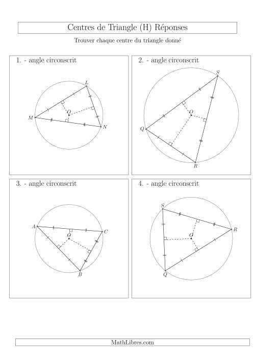 Angles Circonscrits des Triangles Aiguës  et Obtus (H) page 2