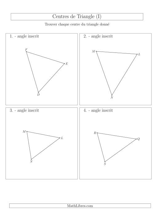 Angles Inscrits des Triangles Aiguës (I)