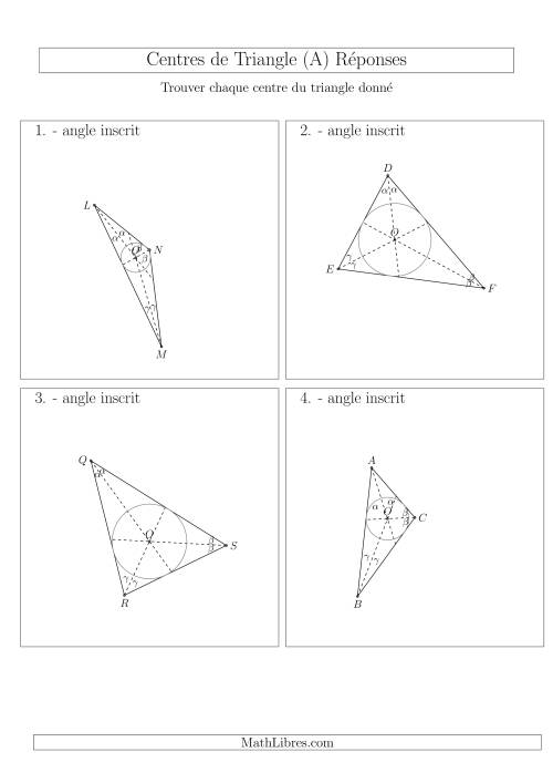 Angles Inscrits des Triangles Aiguës et Obtus (Tout) page 2