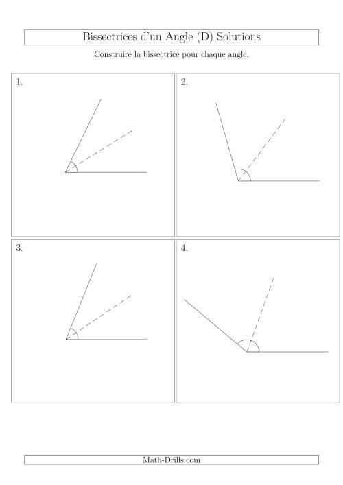Bissectrices d'un Angle (Sans des Angles Tournés Aléatoirement) (D) page 2