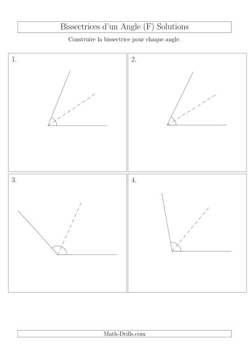 Bissectrices d'un Angle (Sans des Angles Tournés Aléatoirement) (F) page 2