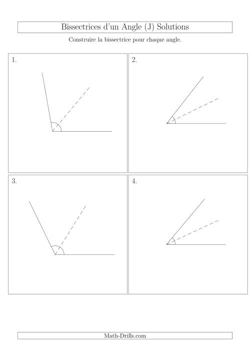 Bissectrices d'un Angle (Sans des Angles Tournés Aléatoirement) (J) page 2
