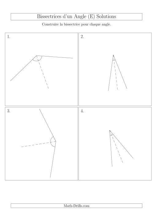 Bissectrices d'un Angle (Avec des Angles Tournés Aléatoirement) (E) page 2