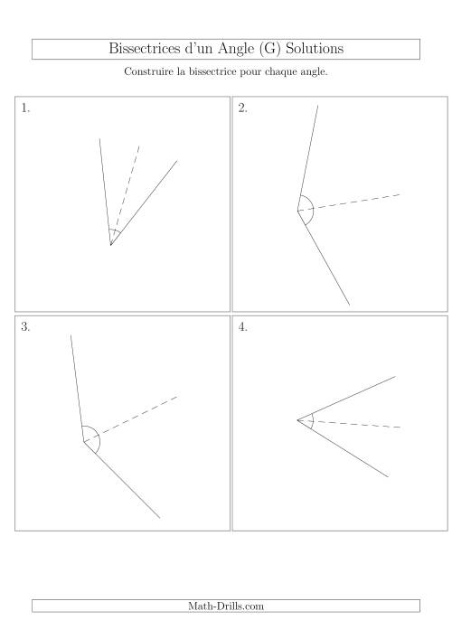 Bissectrices d'un Angle (Avec des Angles Tournés Aléatoirement) (G) page 2