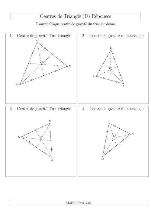 Centres de Gravité des Triangles Aiguës (D) page 2