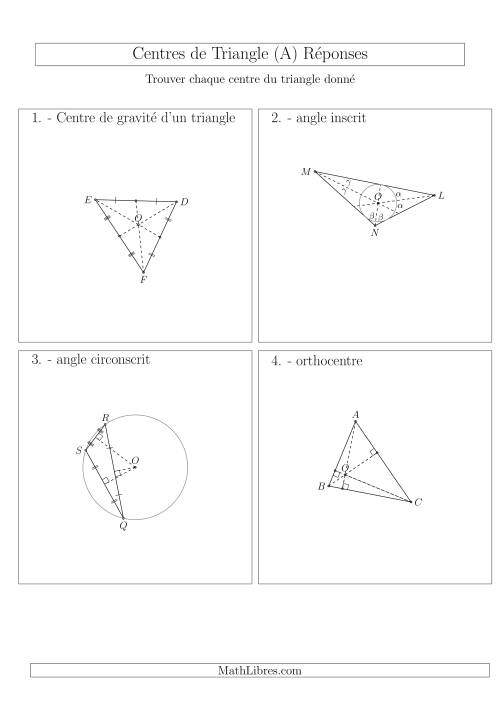 Divers Centres des Triangles Aiguës et Obtus (Tout) page 2