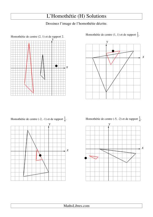 Homothéties de figures à 3 sommets (H) page 2